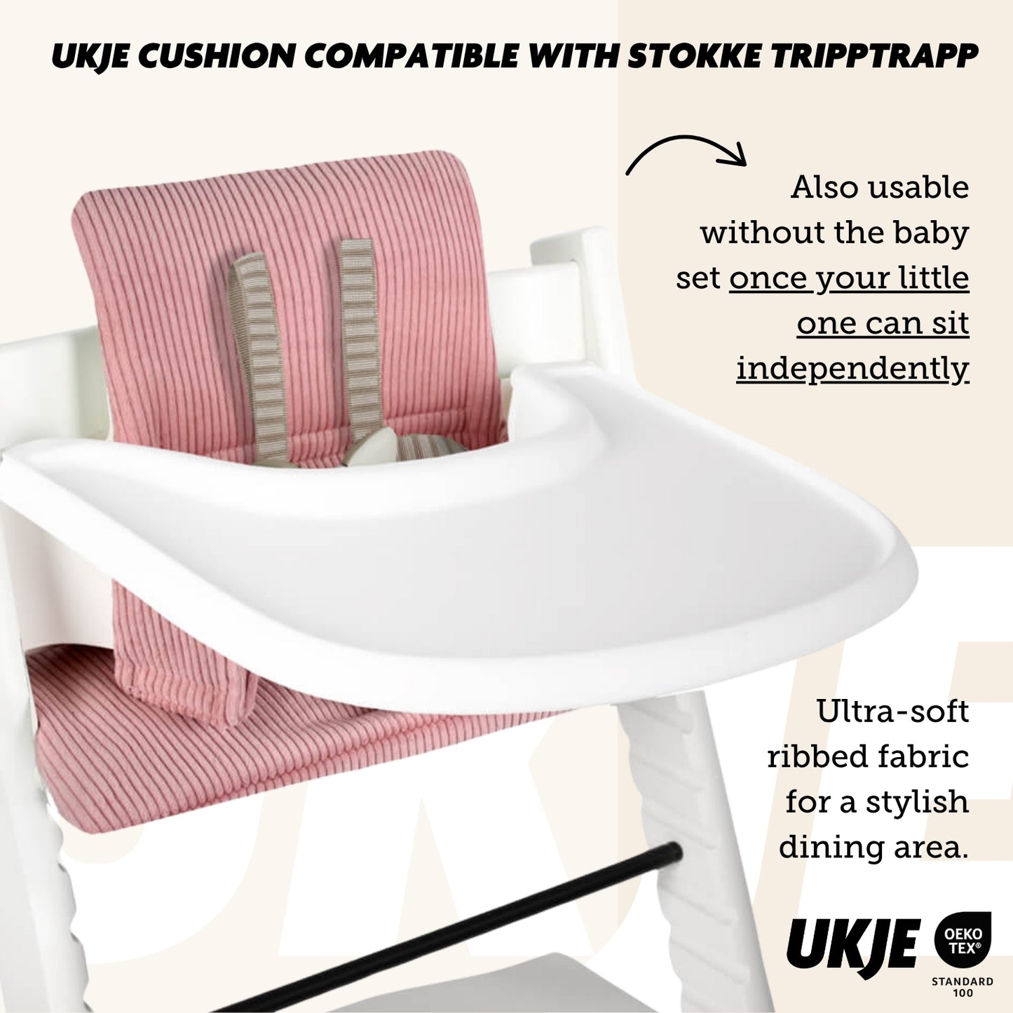 Stokke cushion pink corduroy
