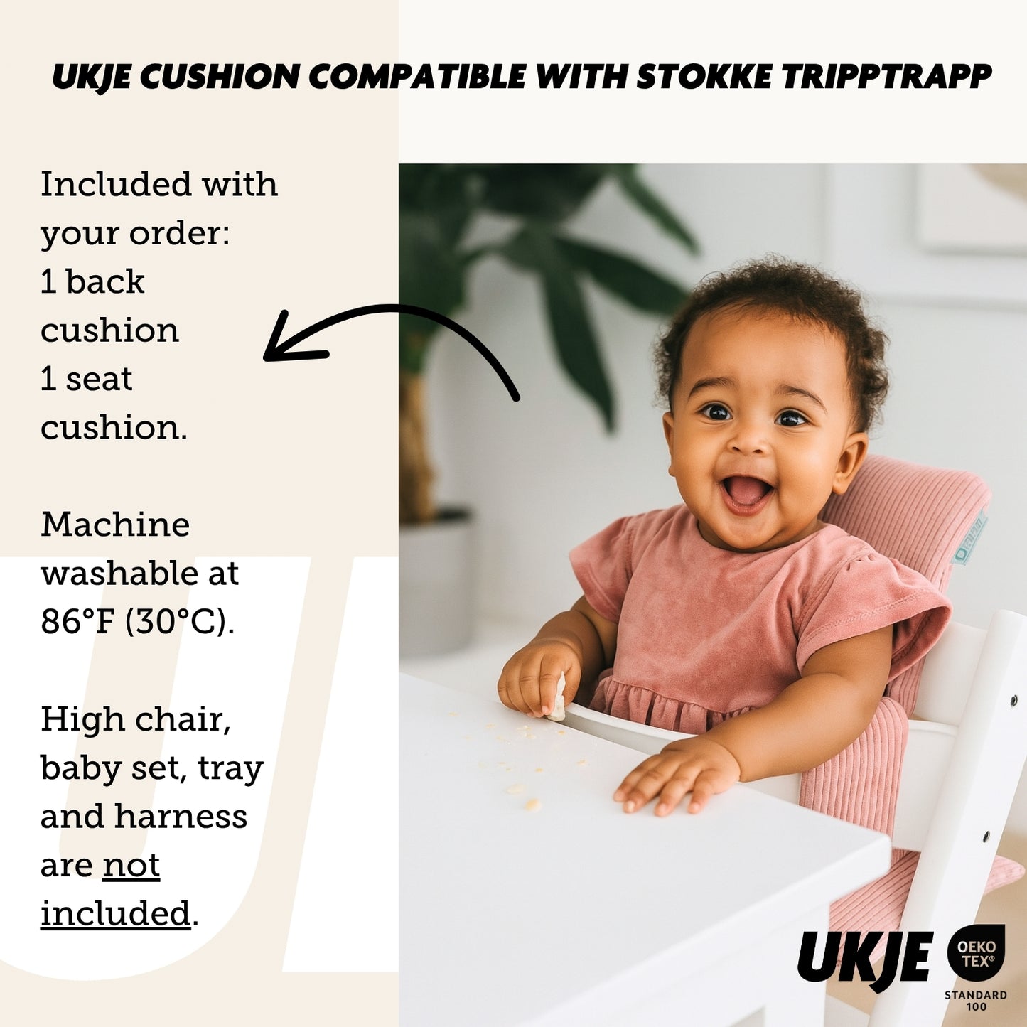 Stokke cushion pink corduroy