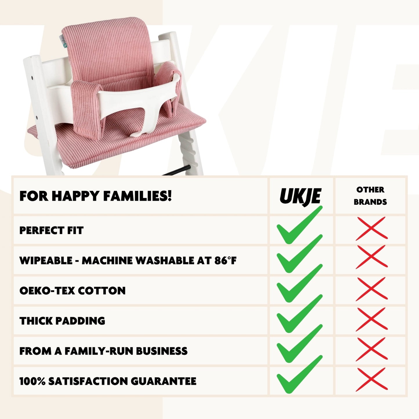 Stokke cushion pink corduroy