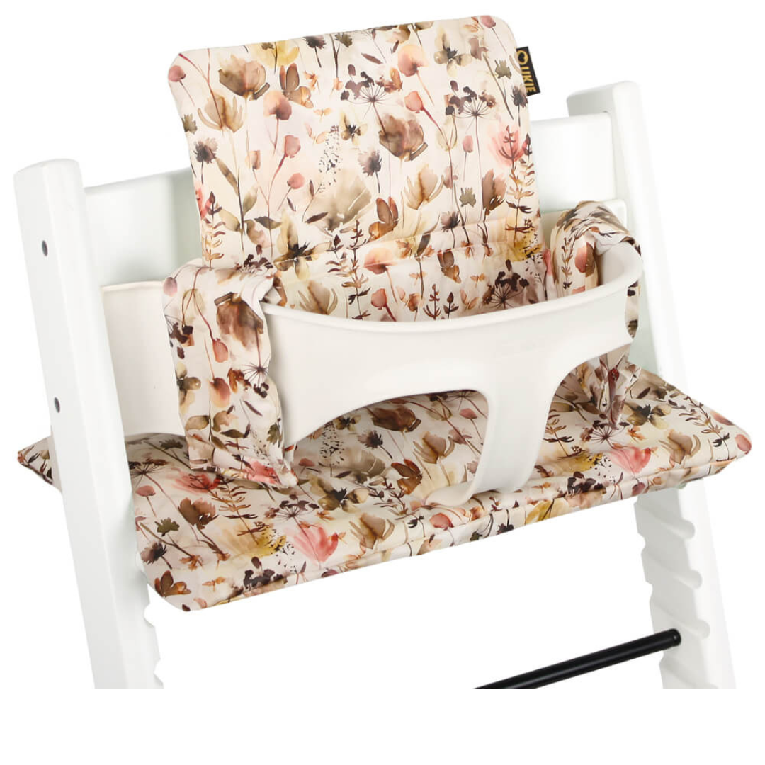 Stokke tripp trapp cushion Perfect fit Pink flowers Ukje